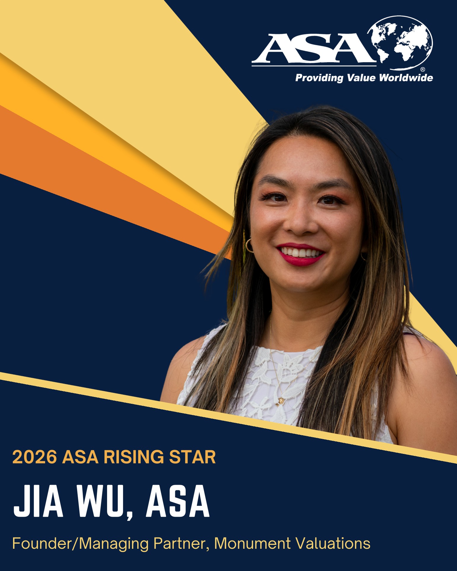 Jia Wu, ASA - 2026 ASA Rising Star Award Recipient